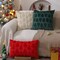 Christmas Tree Pillow Covers 18x18 inch Set of 2 Christmas Decoration Beige Soft Plush Faux Fur Jacquard Throw Pillows for Bedroom Sofa Holiday Festivals Winter Home Decor PTK006C18